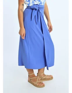 Falda midi con lazada