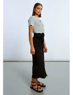 Falda midi con lazada