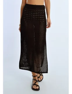 Falda midi de crochet