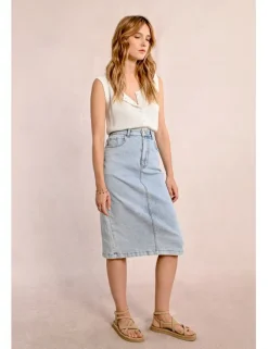 Falda midi vaquera