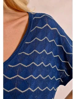 Jersey de manga corta de rayas
