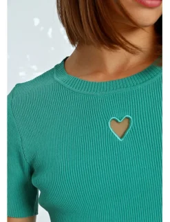 Jersey de manga corta detalle corazón