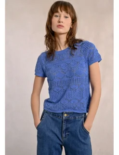 Jersey de manga corta en punto bordado