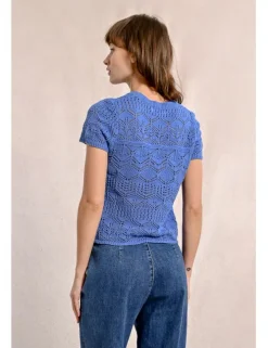 Jersey de manga corta en punto bordado