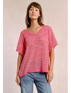 Jersey de manga corta en punto mezclado