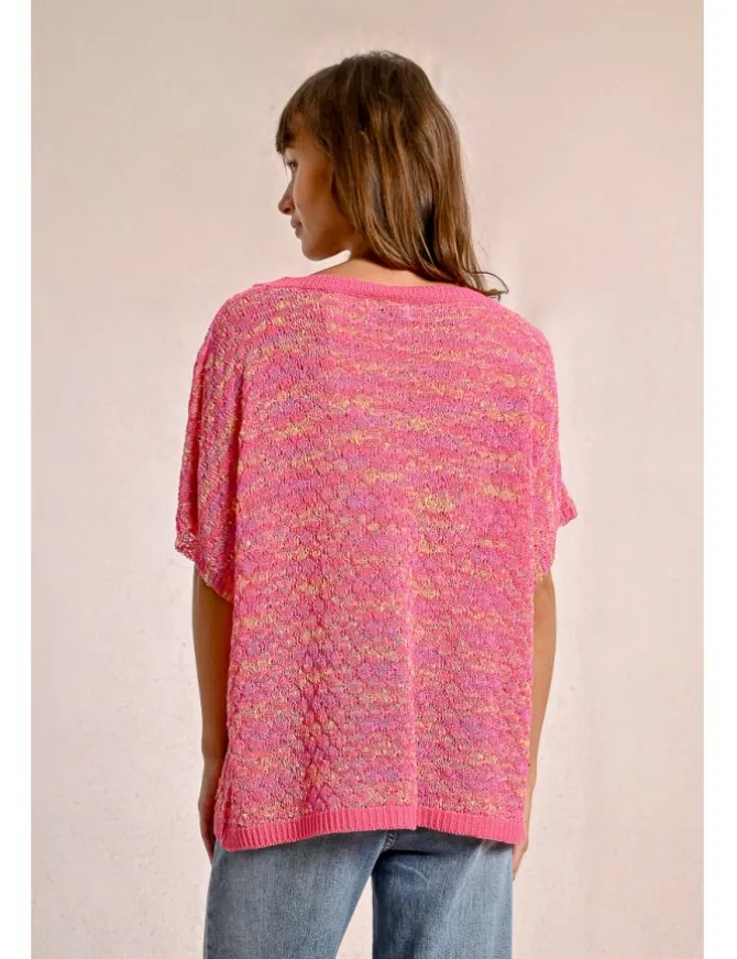Jersey de manga corta en punto mezclado