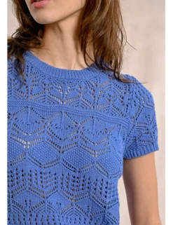 Jersey de manga corta en punto bordado