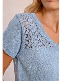Jersey de manga corta escote en V