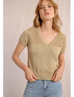 Jersey de manga corta escote en V