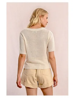 Jersey de manga corta escote en V