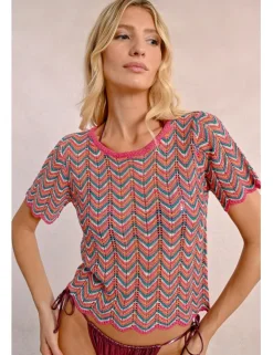 Jersey de manga corta estampado rayas