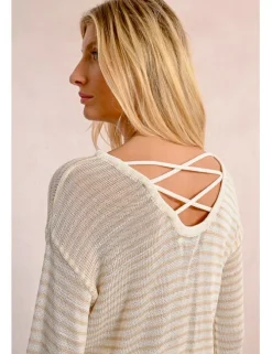 Jersey de manga larga con estampado de rayas