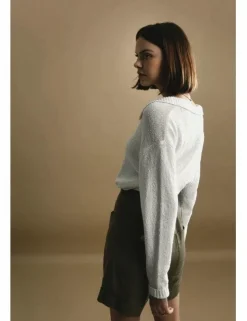 Jersey de manga larga con cuello grande