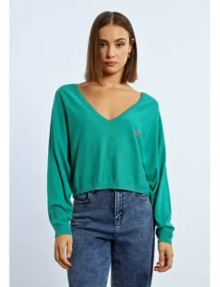 Jersey de manga larga con corazón bordado