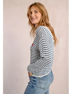 Jersey de manga larga con estampado de rayas