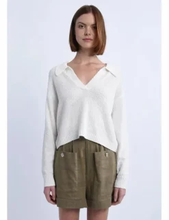 Jersey de manga larga con cuello grande