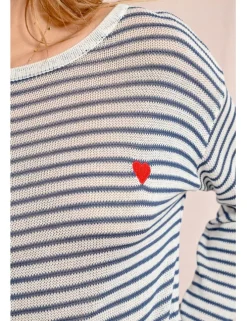 Jersey de manga larga con estampado de rayas