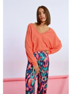 Jersey de manga larga con corazón bordado