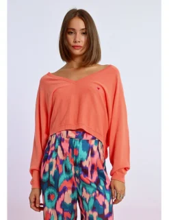Jersey de manga larga con corazón bordado