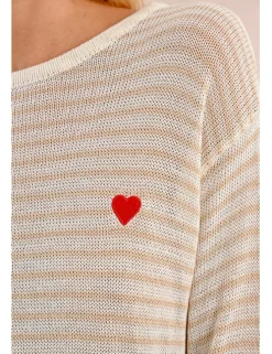 Jersey de manga larga con estampado de rayas