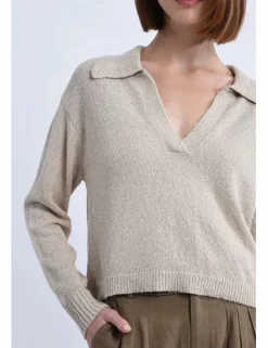 Jersey de manga larga con cuello grande