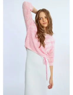 Jersey de manga larga con lazada tie dye