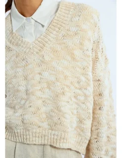 Jersey de manga larga en punto mezclado