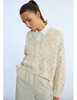 Jersey de manga larga en punto mezclado