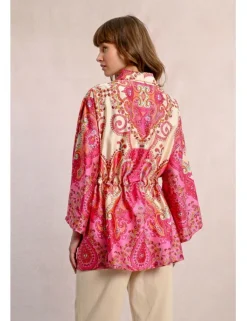 Kimono de manga larga con estampado