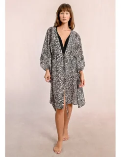 Kimono de manga mariposa con estampado