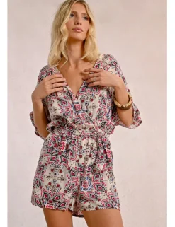 Mono corto con lazada y estampado