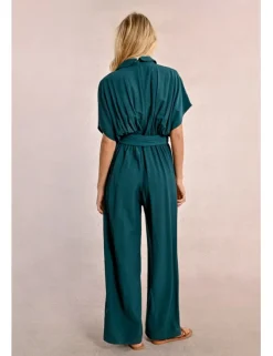 Mono largo con cuello solapa y lazada