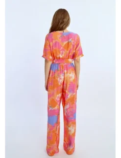 Mono largo con estampado y lazada