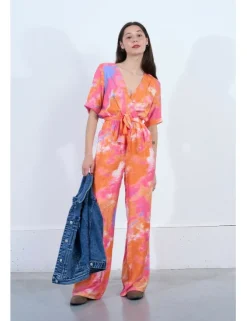Mono largo con estampado y lazada
