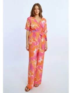 Mono largo con estampado y lazada