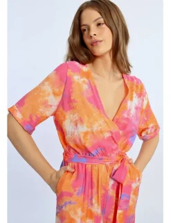 Mono largo con estampado y lazada