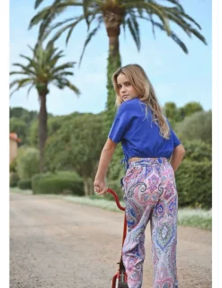 Pantalón de pernera amplia estampado paisley