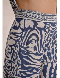 Pantalón largo con estampado animal