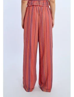 Pantalón largo de rayas multicolor