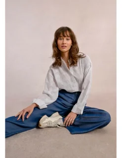 Pantalón largo efecto vaquero