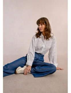 Pantalón largo efecto vaquero