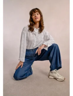 Pantalón largo efecto vaquero