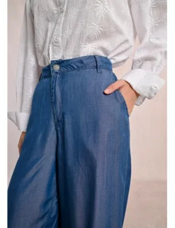 Pantalón largo efecto vaquero