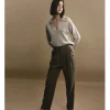 Pantalón tobillero con pliegues