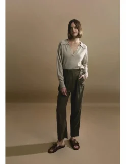Pantalón tobillero con pliegues