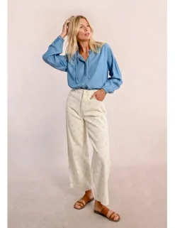Pantalón tobillero estampado flores