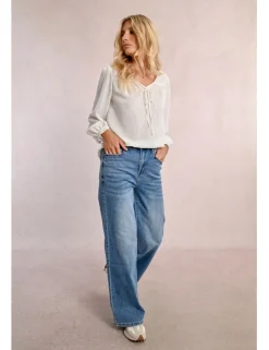 Pantalón vaquero perneras anchas