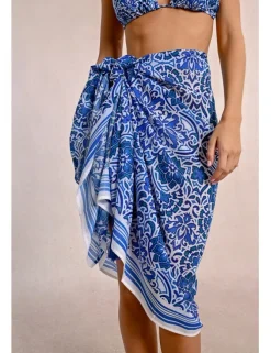 Pareo largo con estampado
