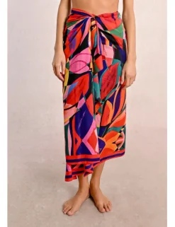 Pareo largo con estampado