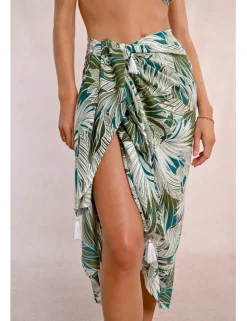 Pareo largo con estampado